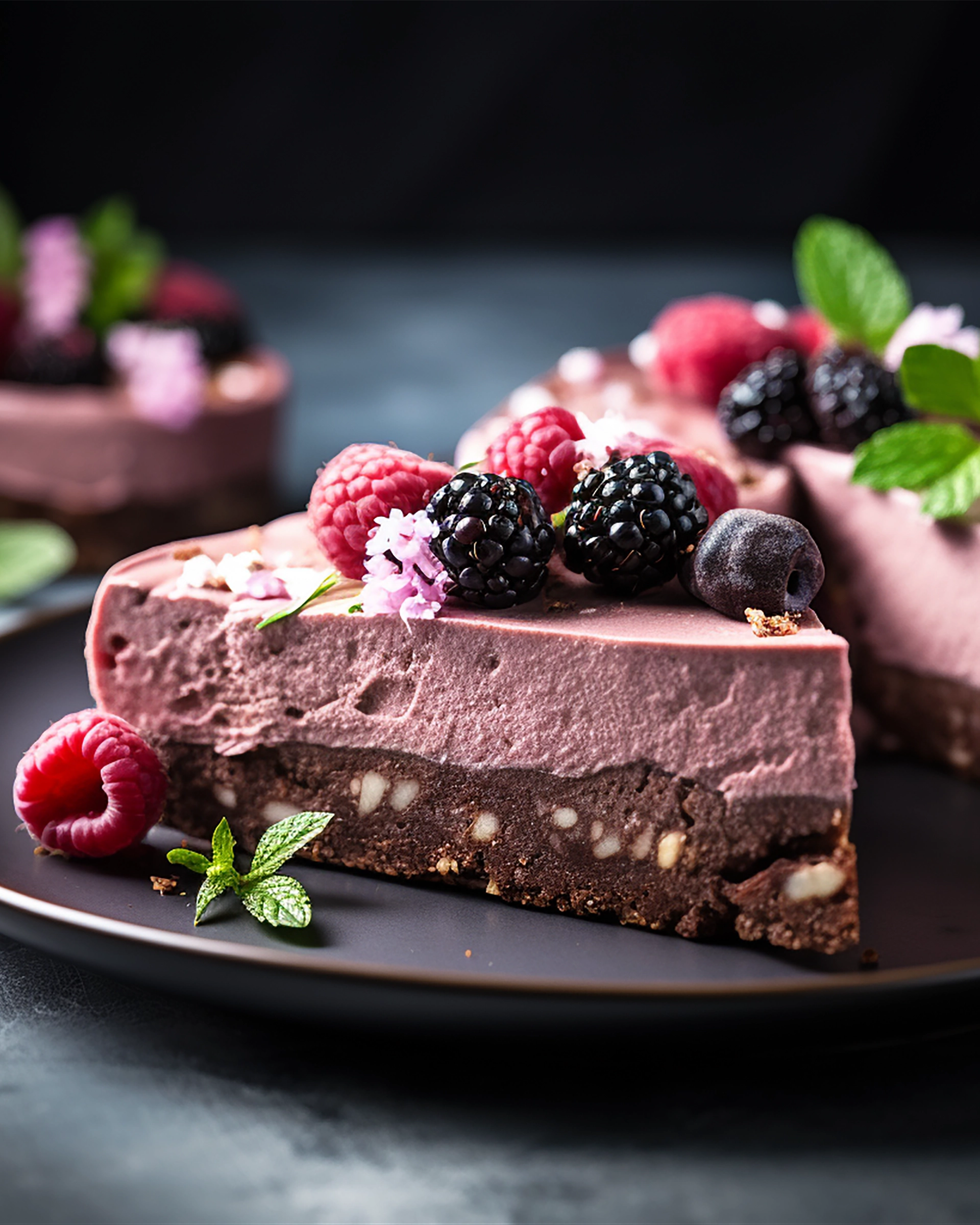 Veganer Himbeer Cheesecake: Kuchen ohne Backen * go nut Veganer Himbeer Cheesecake: Kuchen ohne Backen * go nut