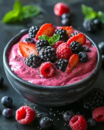 Smoothie Bowl mit Beeren