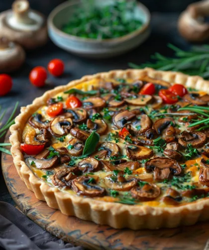 Vegane Pilz-Quiche