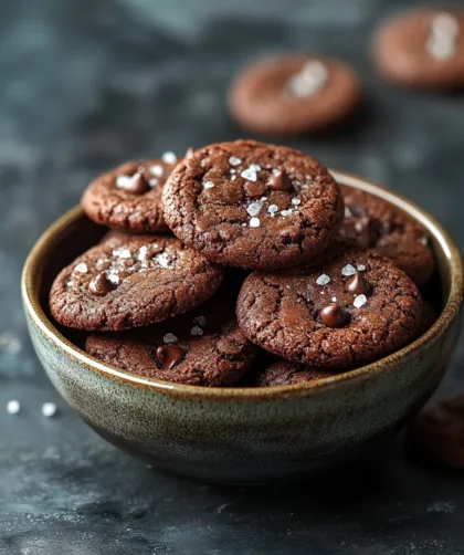 Schokoladenkekse mit Meersalz