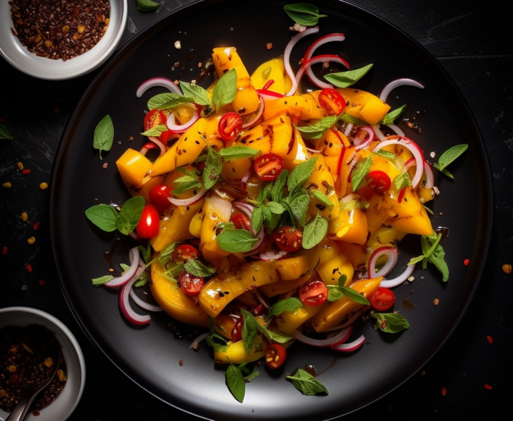 Mango Salat auf einem Teller