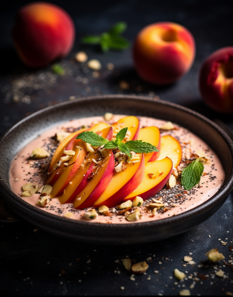 Nektarinen Smoothie Bowl * go nut Nektarinen Smoothie Bowl * go nut