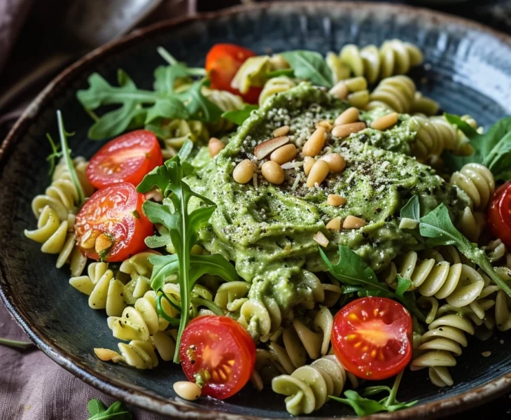 Nudeln mit Avocadocremesoße