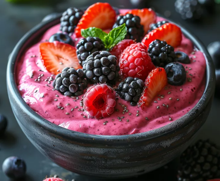 Smoothie Bowl mit Beeren