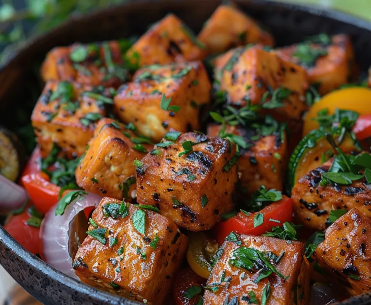 Gebratener Tofu mit Gemüse