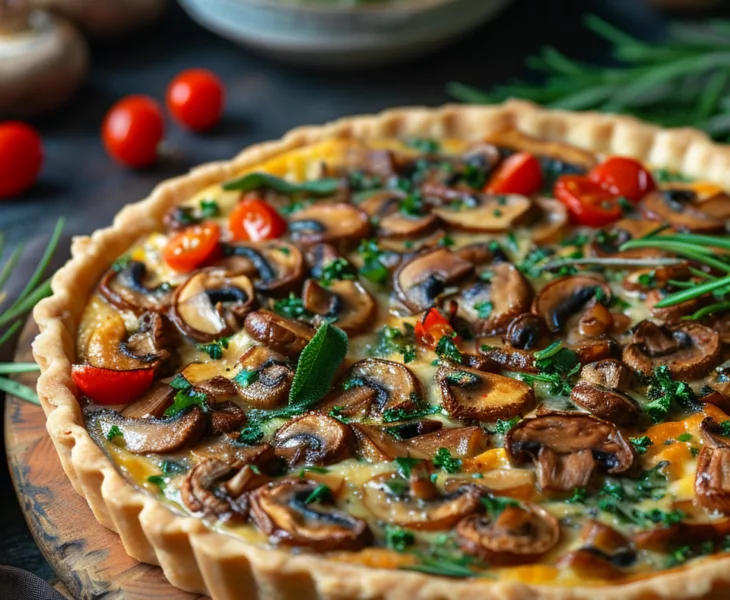 Vegane Pilz-Quiche