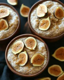 Feigen-Chia-Pudding in einer Schale