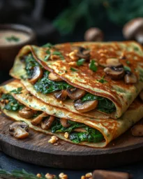 Herzhaftes veganes Crêpes