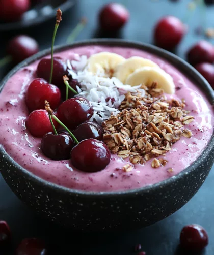 Kirsch-Smoothie-Bowl
