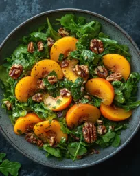 Nektarinen-Salat mit Rucola und Walnüssen