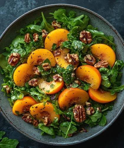 Nektarinen-Salat mit Rucola und Walnüssen
