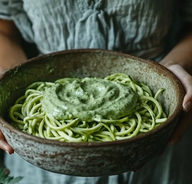 Zucchini Noodles with Avocado Sauce