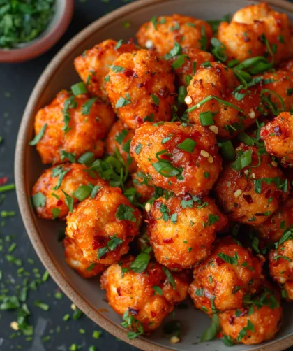 Crispy vegan Cauliflower Buffalo Wings