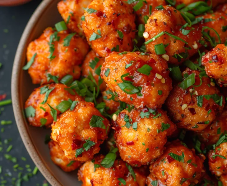 Crispy vegan Cauliflower Buffalo Wings