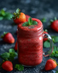 Strawberry Smoothie in a Jar