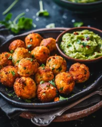 Crispy Cauliflower Balls with Avocado Dip