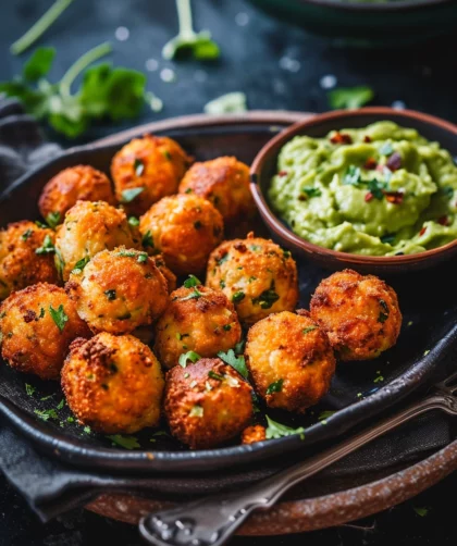 Crispy Cauliflower Balls with Avocado Dip