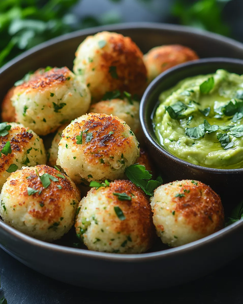 Crispy Cauliflower Bites with Avocado Dip * go nut