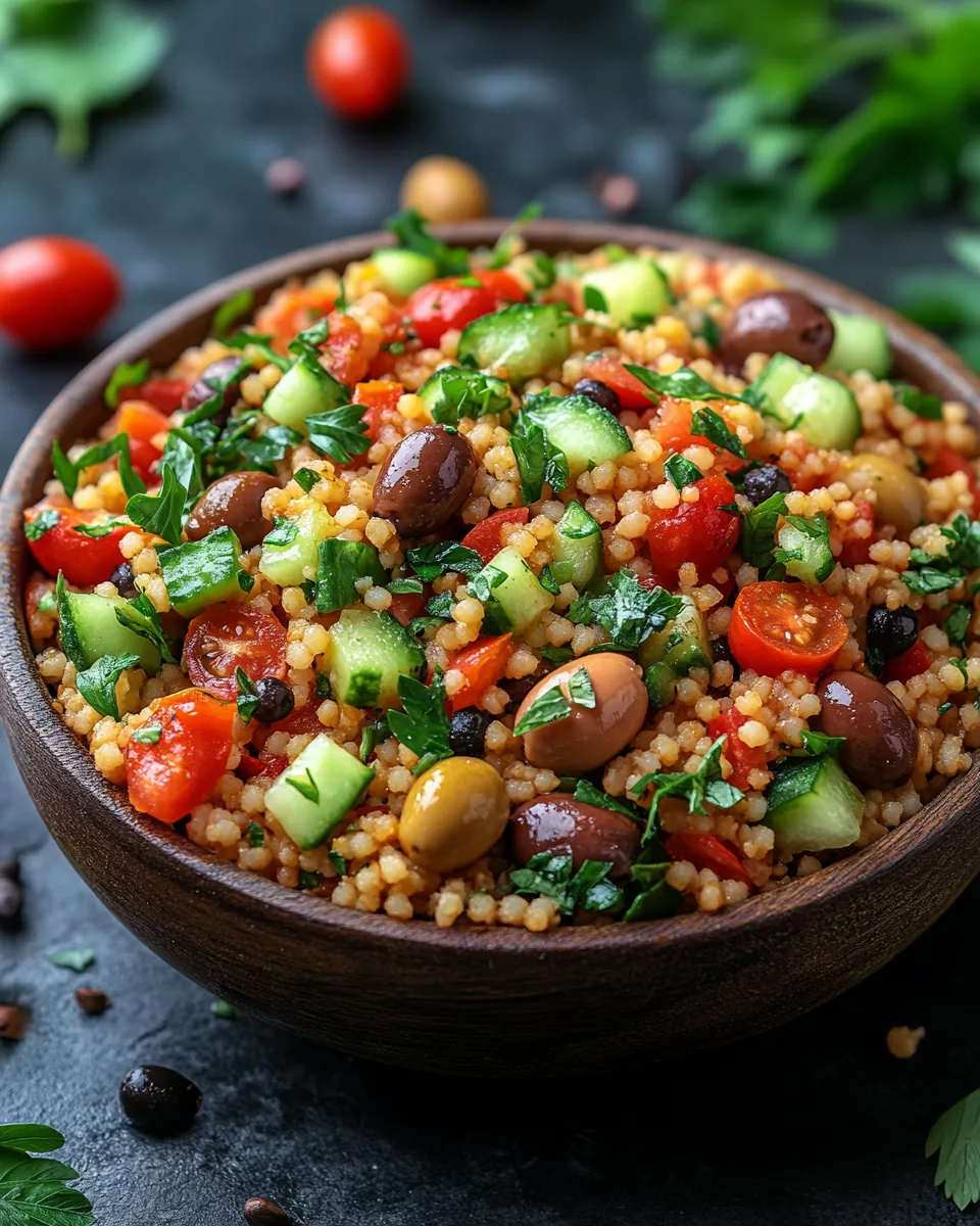 Mediterranean Couscous Salad – Light, Fresh, and Full of Flavor * go nut