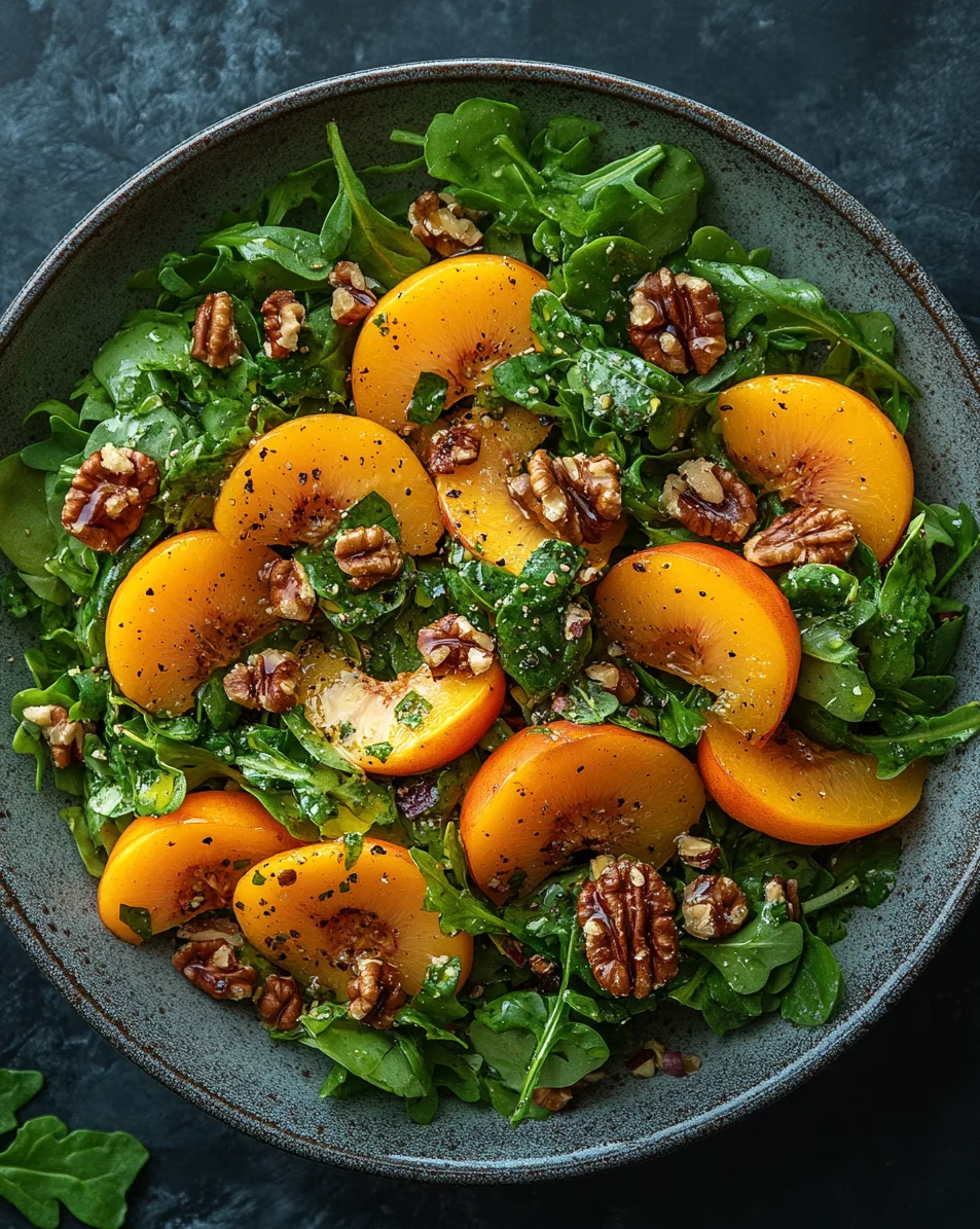 Nectarine Salad with Arugula and Walnuts – A Taste of Summer * go nut